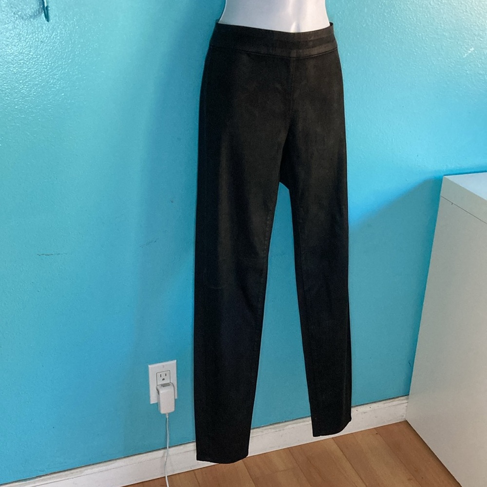 Fidelity Women Size 26 Low Rise Rear Zip Trousers Black Slim Casual Legging Pant
